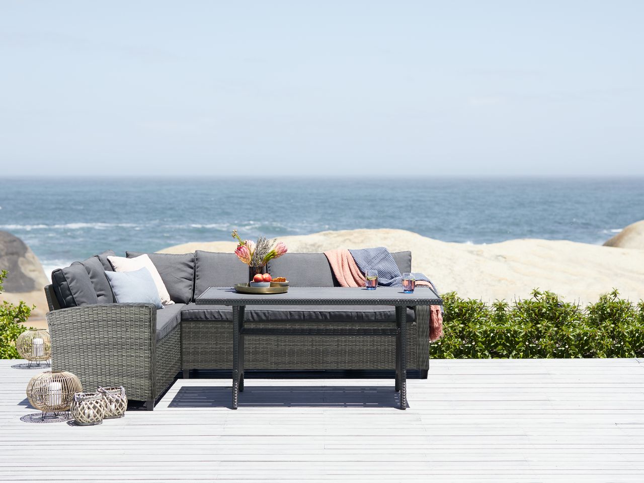 Lounge set ULLEHUSE 6 pers. black JYSK