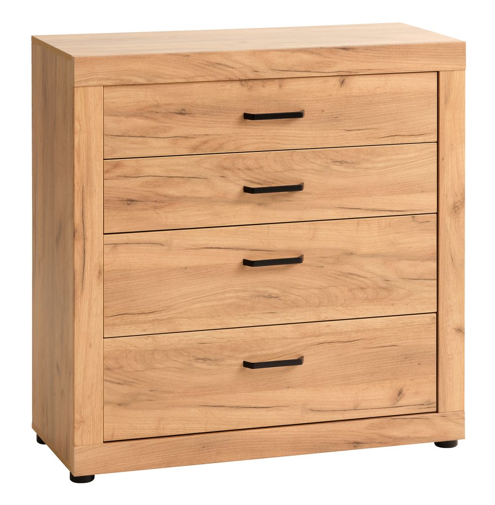 4 drawer chest LINTRUP oak JYSK