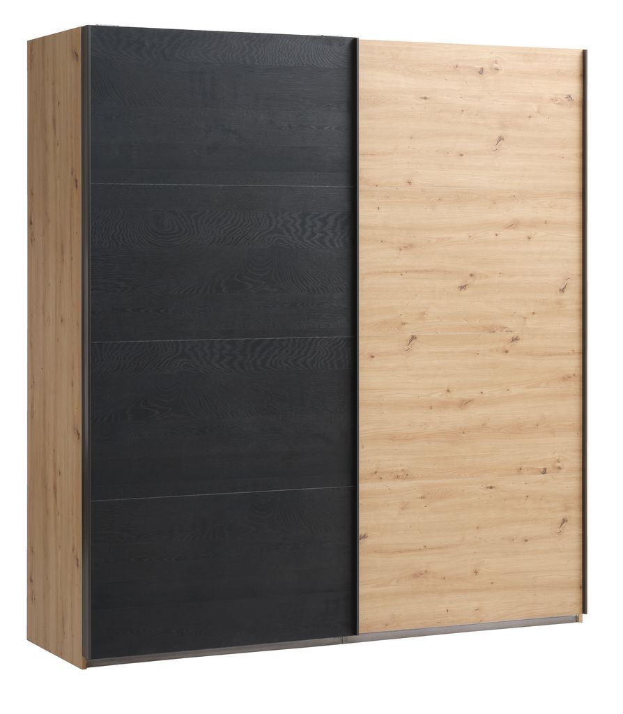 Armoire SALTOV 204x222 chêne/noir JYSK