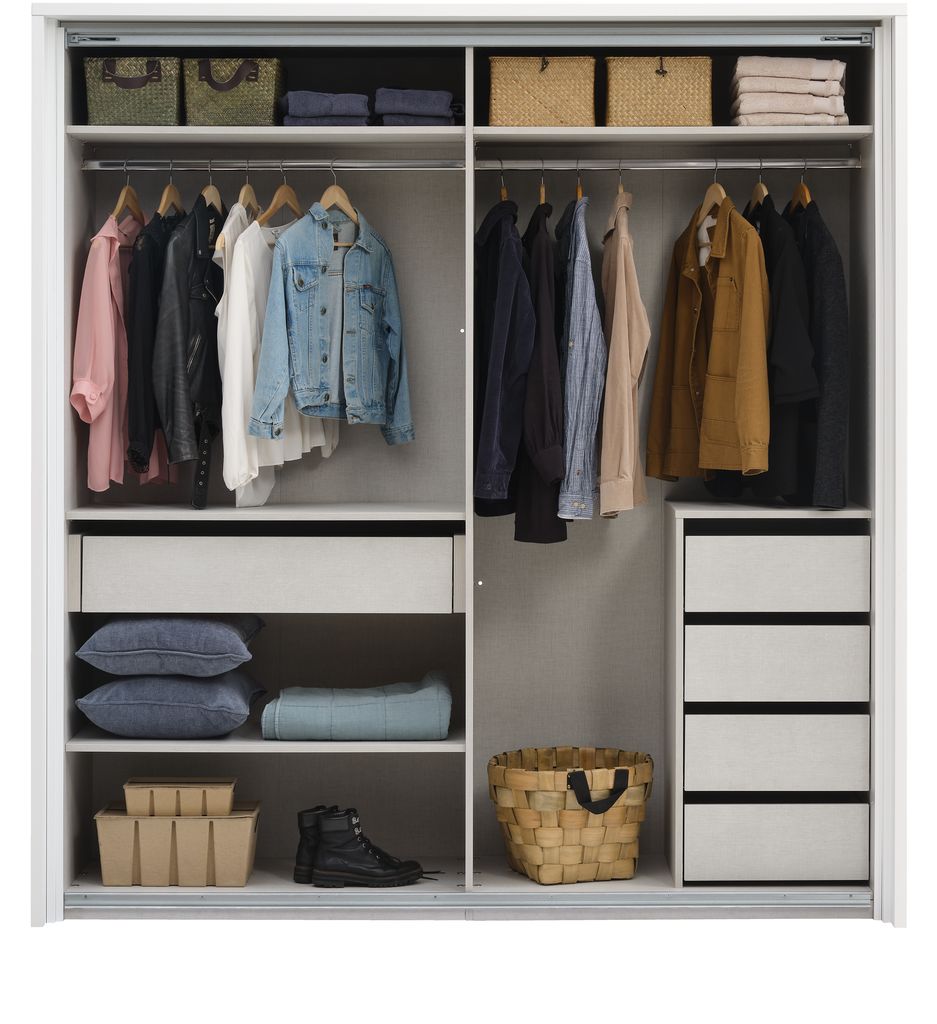 Armoire SALTOV 204 cadre+lot acc. blanc JYSK