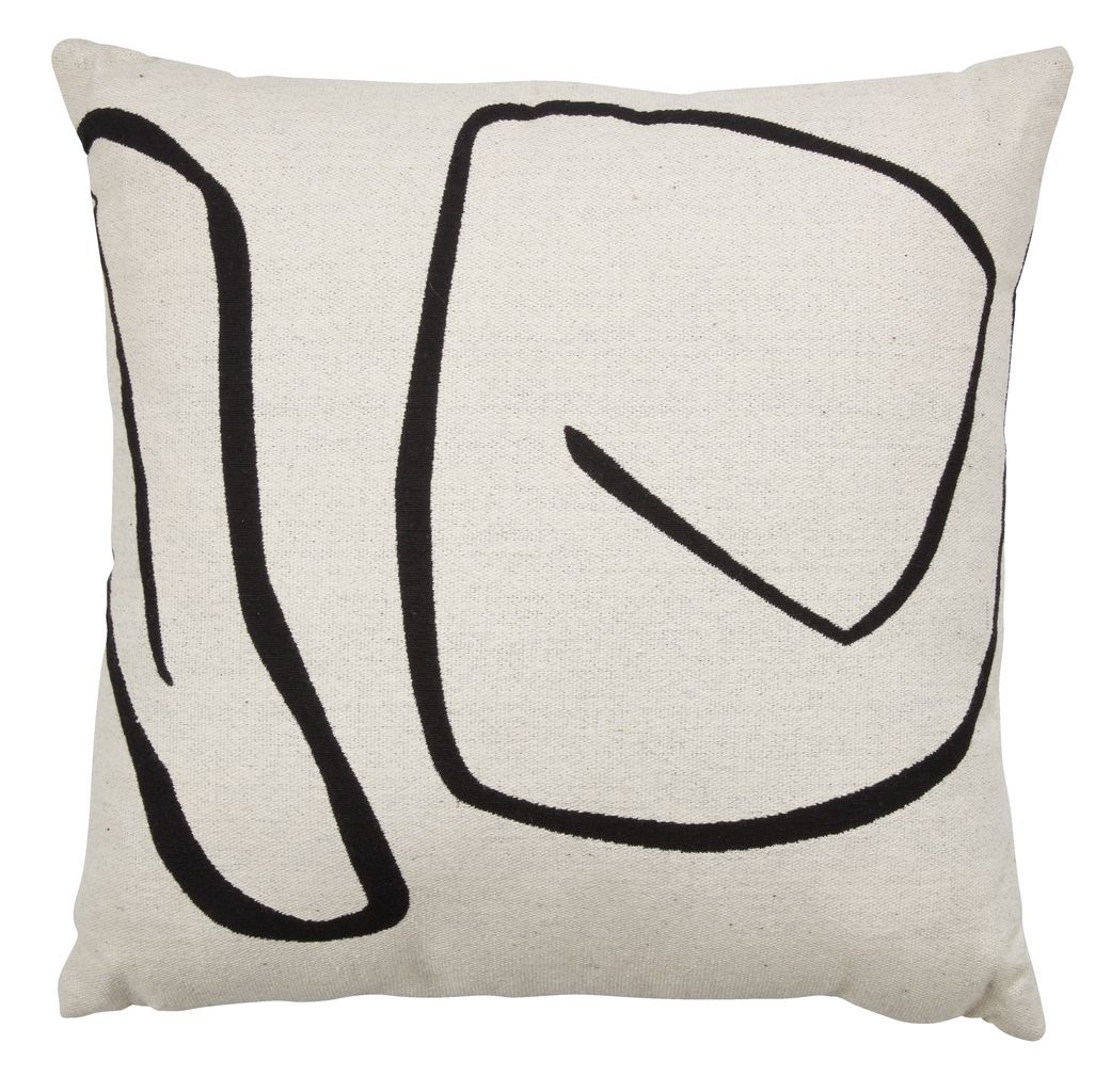 Cushion HVITVEIS 45x45 offwhite/black JYSK