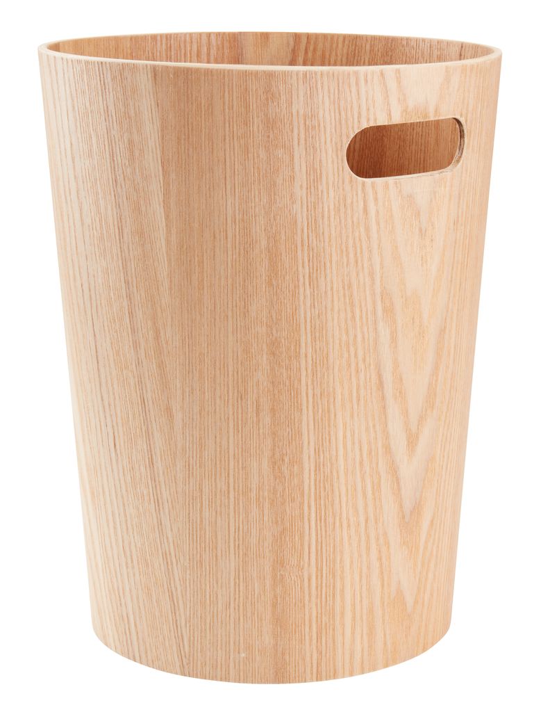 Waste paper bin ALBIN D23xH30cm wood JYSK