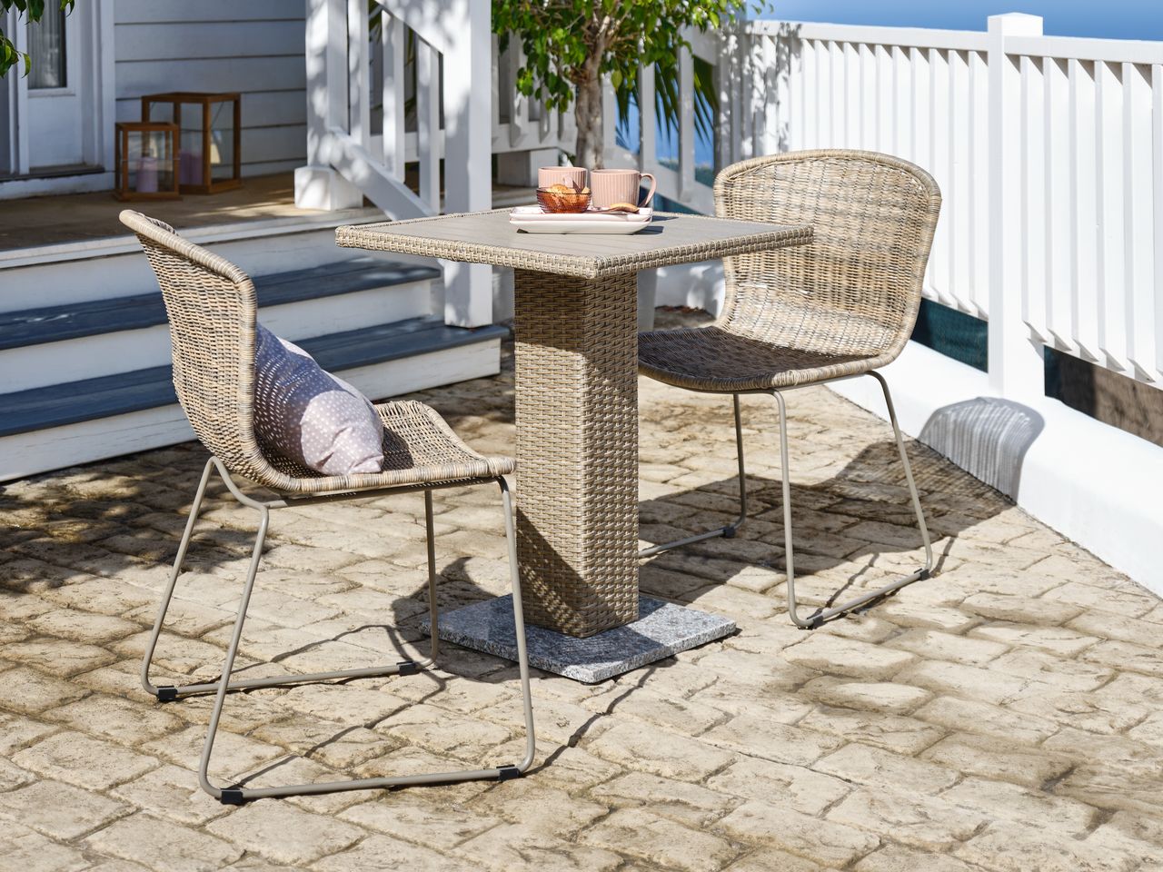 THY L60 table natural + 2 HAJSTRUP chair natural JYSK