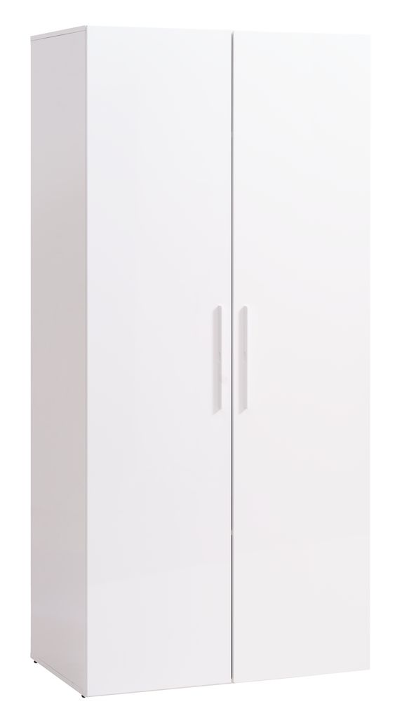 Wardrobe HELSTRUP 97x208 h.gloss white JYSK