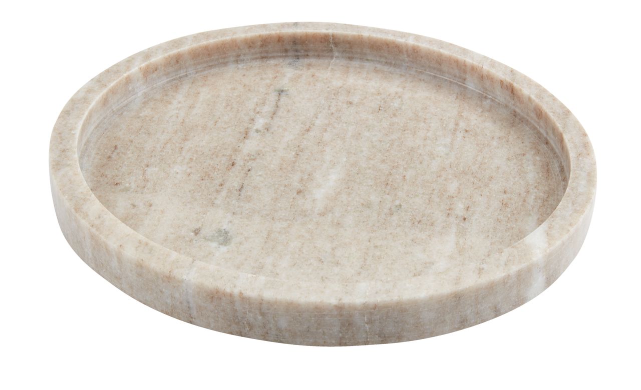 Decorative tray VALDEMAR D25cm marble JYSK