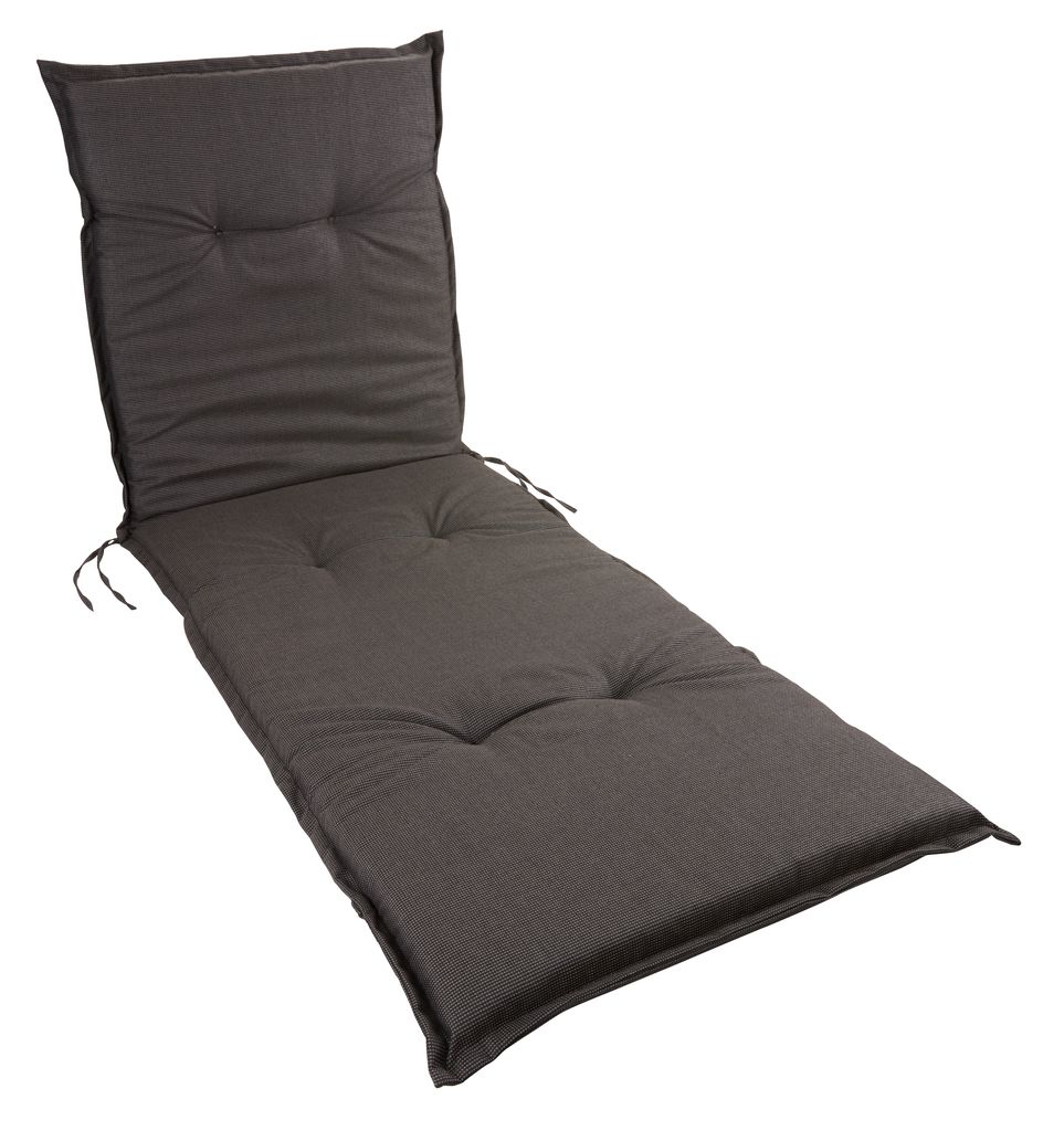 Garden cushion sun lounger BENNEBO black/grey JYSK