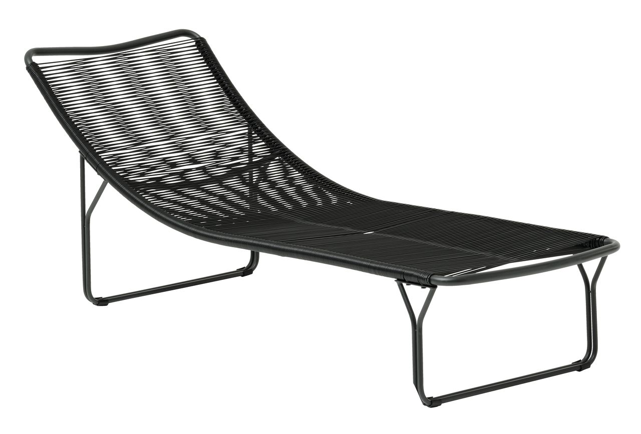 Sun lounger UBBERUP W60xL183 black JYSK