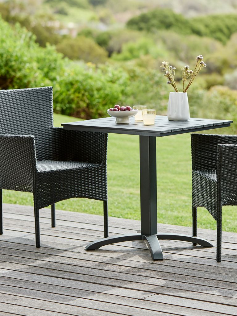 HOBRO D70 stół + 2 AIDT krzesło czarny JYSK