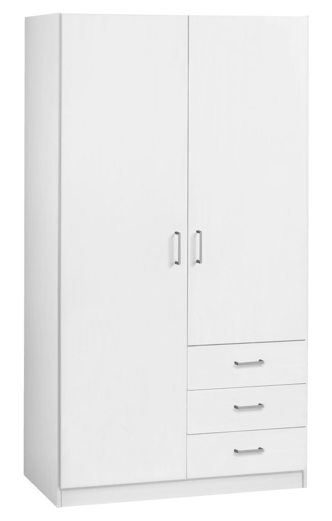 Armoire HAGENDRUP 96x176 combi blanc JYSK