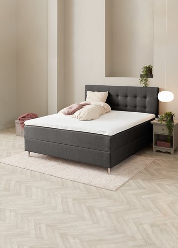 jysk säng med förvaring 120 Sänggavel 120X122 H70 Buttons Grå-28 | Jysk
