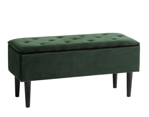 förvaring bänk Bänk Badsted M/Förvaring Sammet Mörkgrön | Jysk