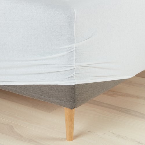 Jersey fitted sheet JENNY King white JYSK