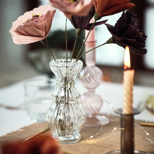 Vase SIGVALD Ø9xH17cm klar JYSK