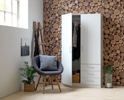 Kleiderschrank HAGENDRUP 96x176 cm weiß JYSK