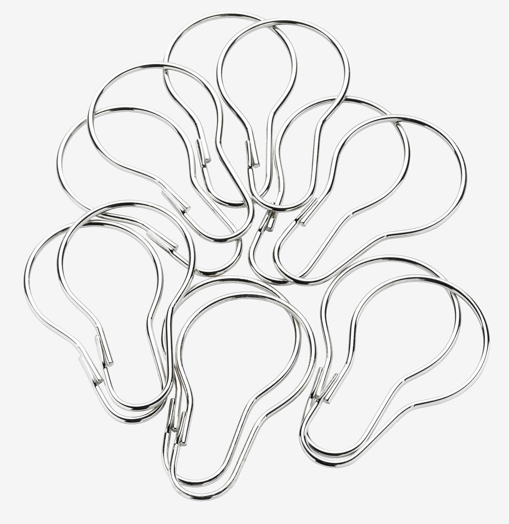 Shower curtain rings VARA pack of 12 JYSK