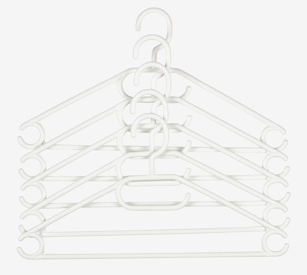 Wieszaki TRYGVE biały 5szt/op JYSK