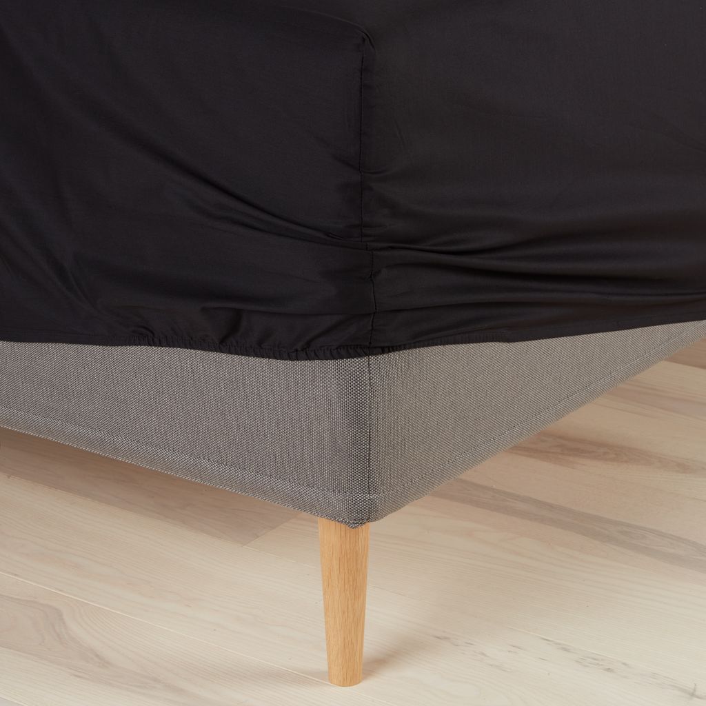 Fitted sheet FRIDA Super King black JYSK