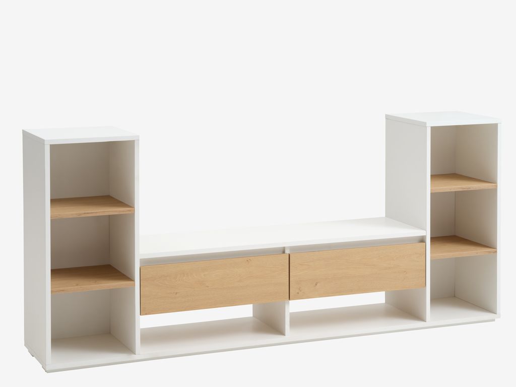 TV sehpası FILSKOV meşe/beyaz JYSK