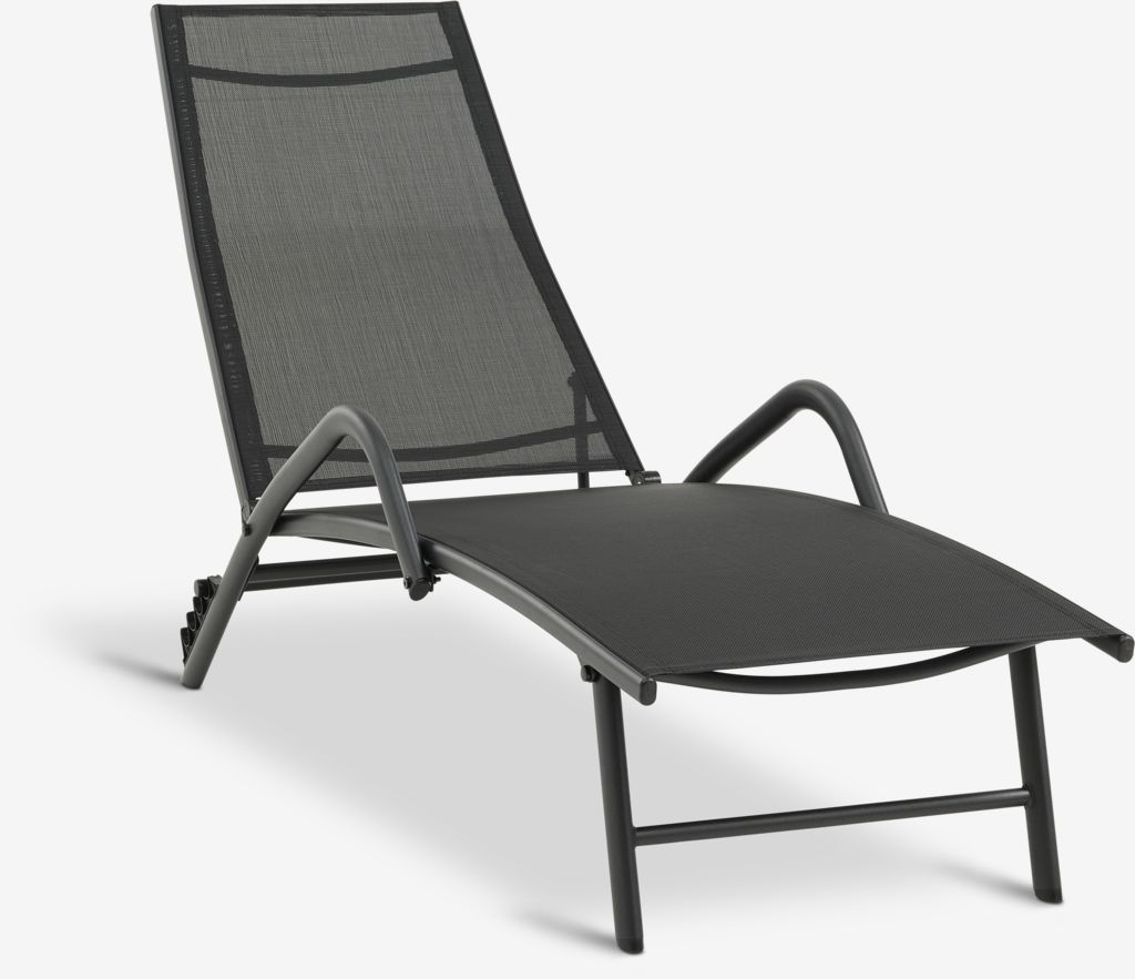 Sun lounger NORDSTRAND W59xL191 black JYSK