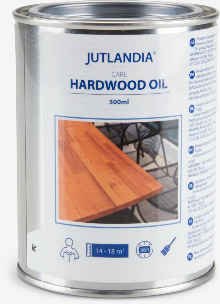 Wood oil JUTLANDIA for hardwood 0.5 ltr. brown JYSK