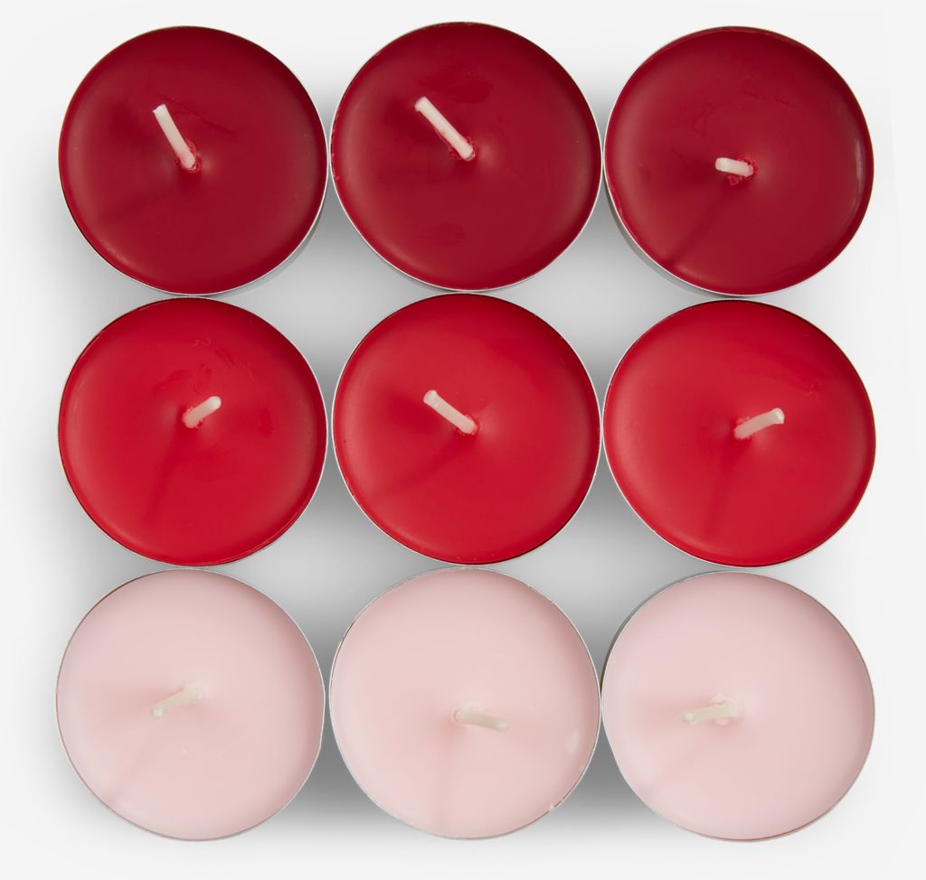 Tealights KENNI pack of 18 strawberry JYSK