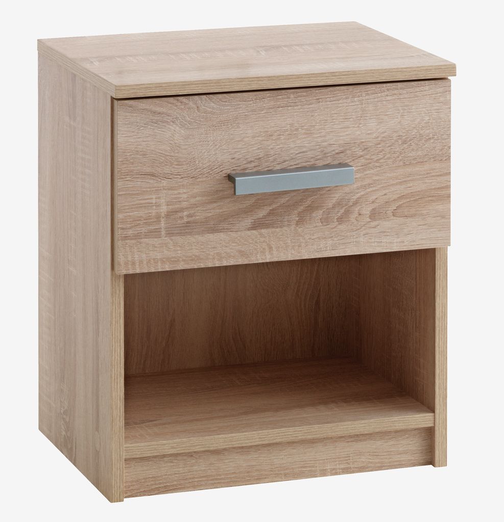 Bedside table TAPDRUP 1 drawer oak JYSK
