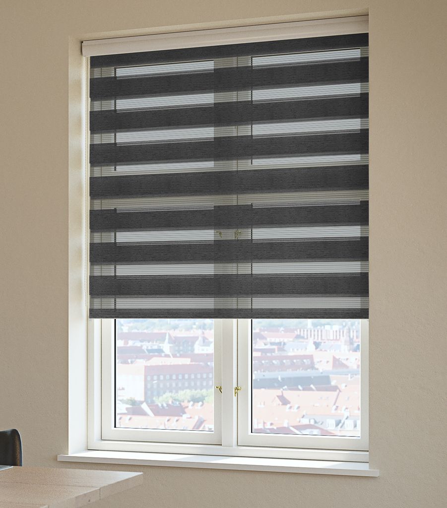 Roller blind Duo ALSTEN 100x180cm with cassette grey JYSK
