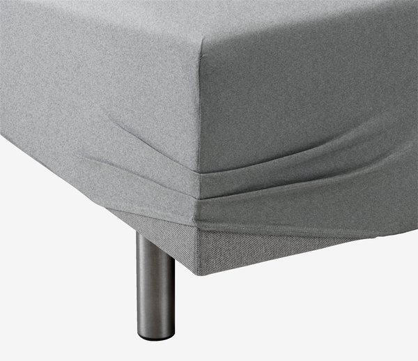 Jersey Fitted sheet JENNY Single grey melange JYSK