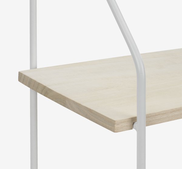 Wall shelf HEJLSMINDE 3 shelves white/natural JYSK