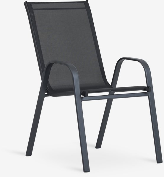 Stacking chair LEKNES black JYSK