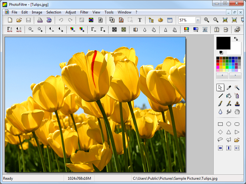 PhotoFiltre Portable (image editing and effects)