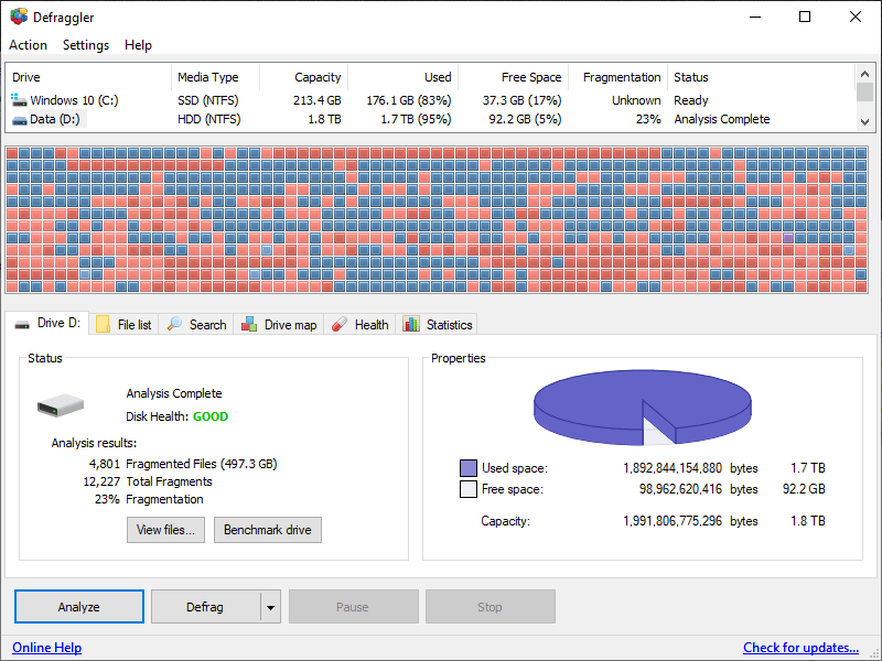 dfgPortable (disk defragmentation)