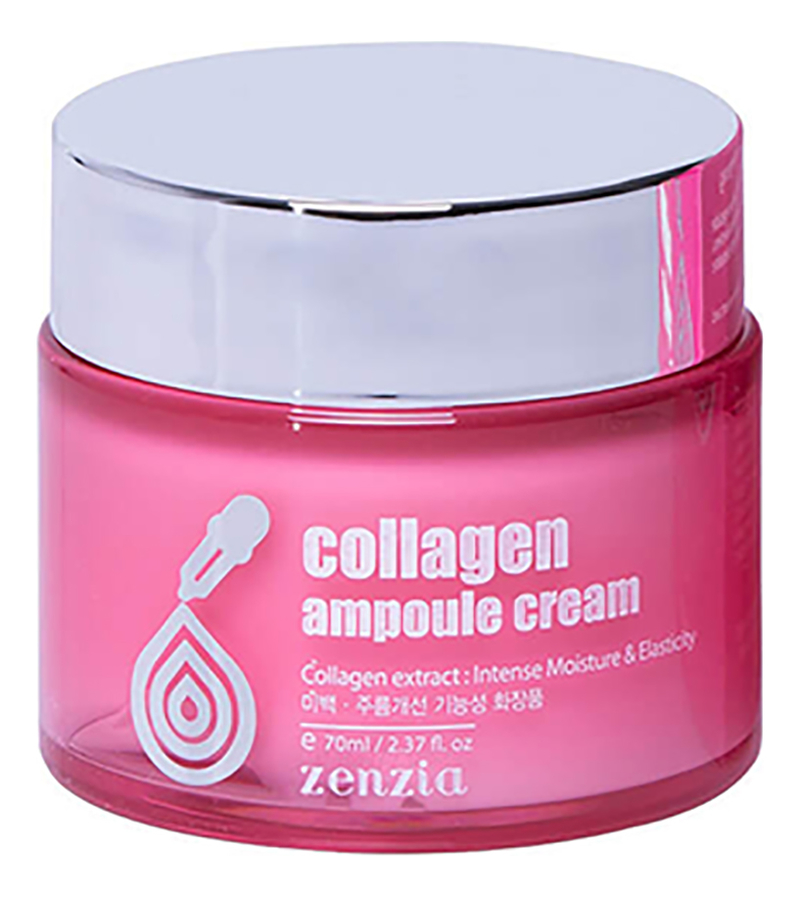 Zenzia крем для лица с коллагеном collagen ampoule cream 70мл купить