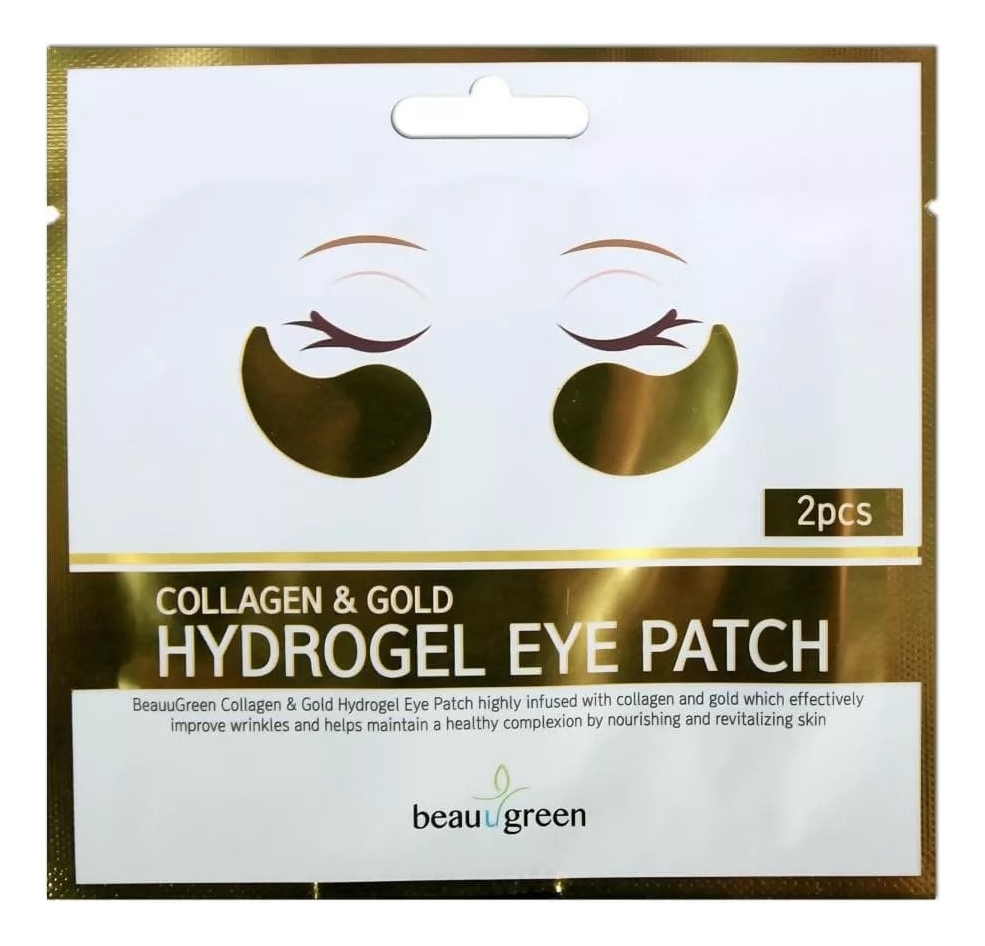 BeauuGreen гидрогелевые патчи для глаз collagen & gold hydrogel eye
