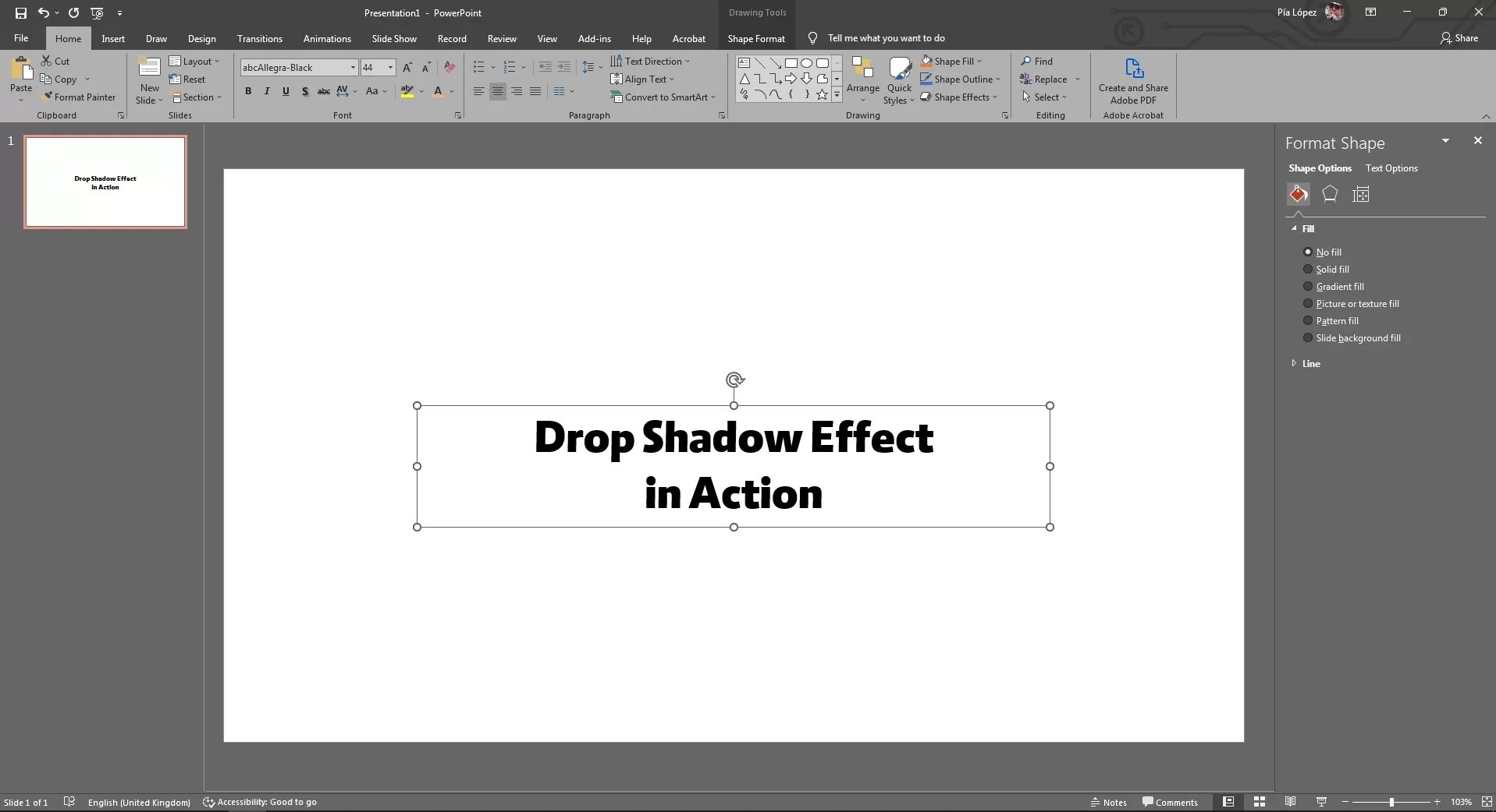 How to Apply Text Shadow in PowerPoint StepbyStep Guide