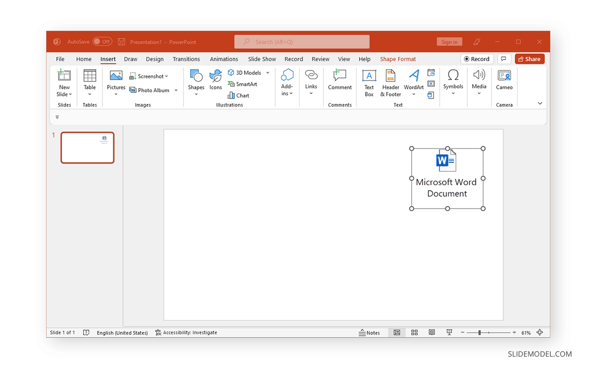 How to Insert a Word Document into a PowerPoint Presentation