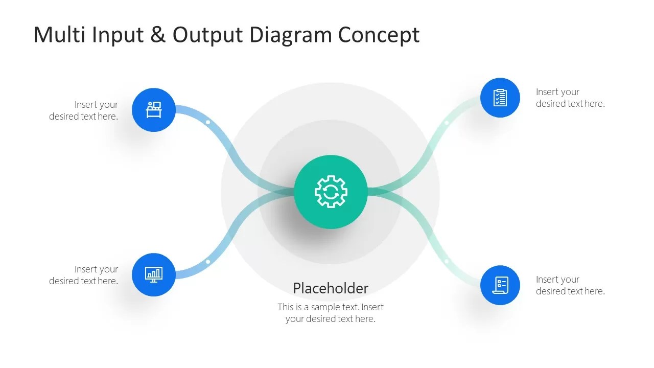 2 Steps Input and Output PowerPoint Diagram SlideModel
