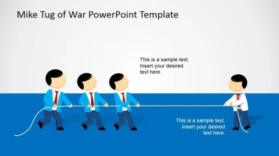 Mike Tug of War PowerPoint Template SlideModel