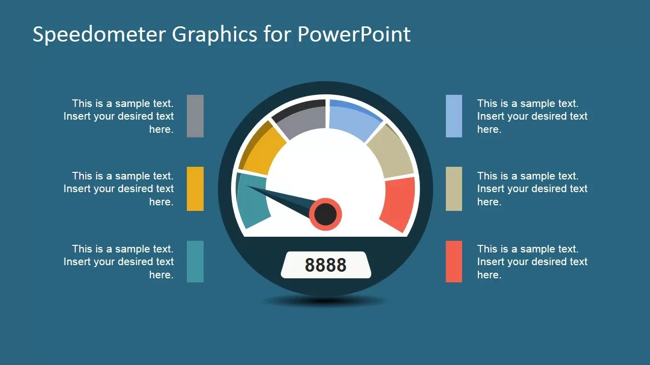 Vector Speedometer Graphics for PowerPoint SlideModel