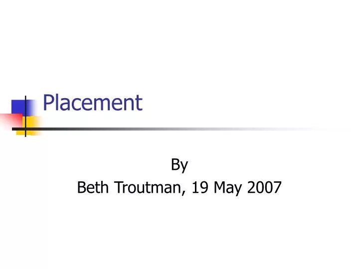 PPT Placement PowerPoint Presentation, free download ID3644166