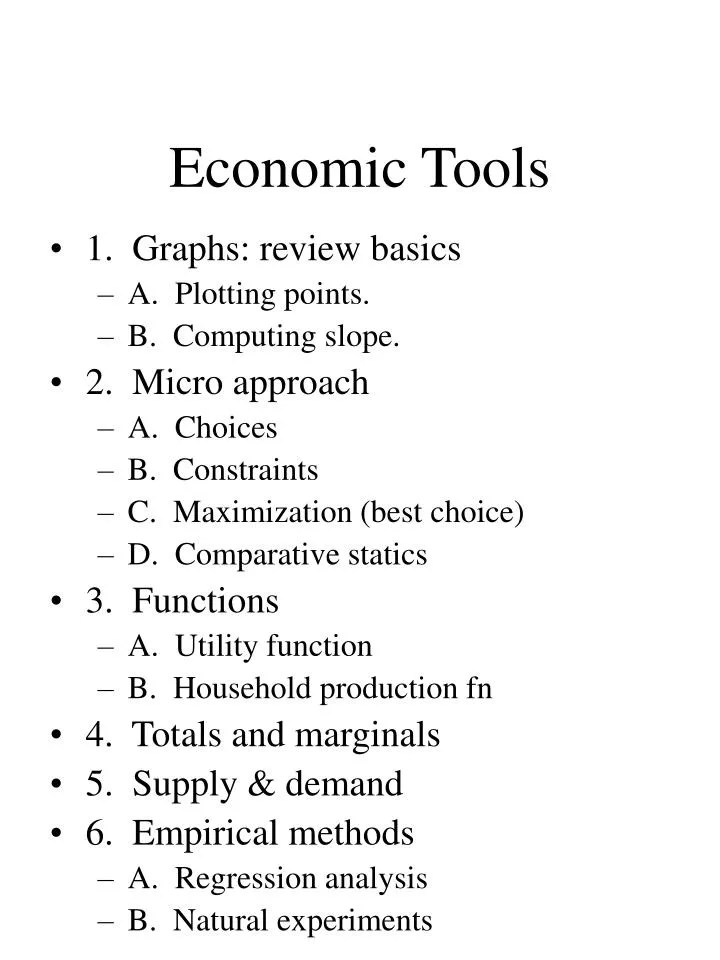 PPT Economic Tools PowerPoint Presentation, free download ID3646721
