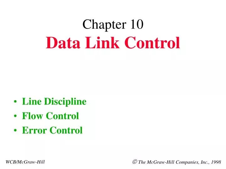 PPT Chapter 10 Data Link Control PowerPoint Presentation, free