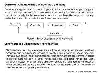 PPT - COMMON NONLINEARITIES IN CONTROL SYSTEMS: PowerPoint Presentation