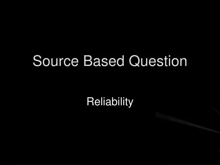 PPT Source Based Question PowerPoint Presentation, free download ID