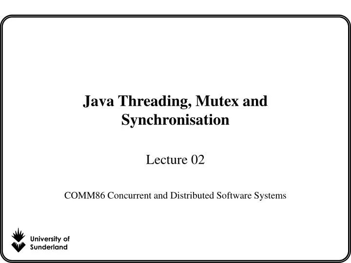 PPT Java Threading, Mutex and Synchronisation PowerPoint Presentation