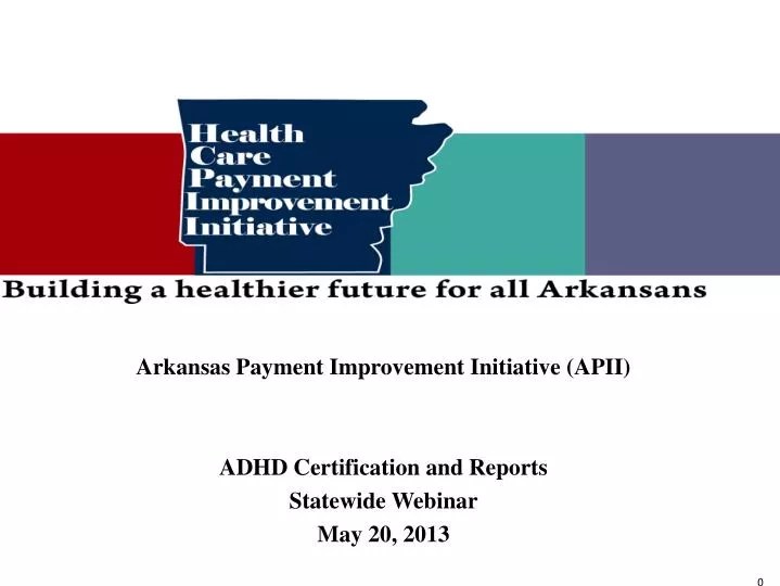 PPT Arkansas Payment Improvement Initiative (APII) ADHD Certification