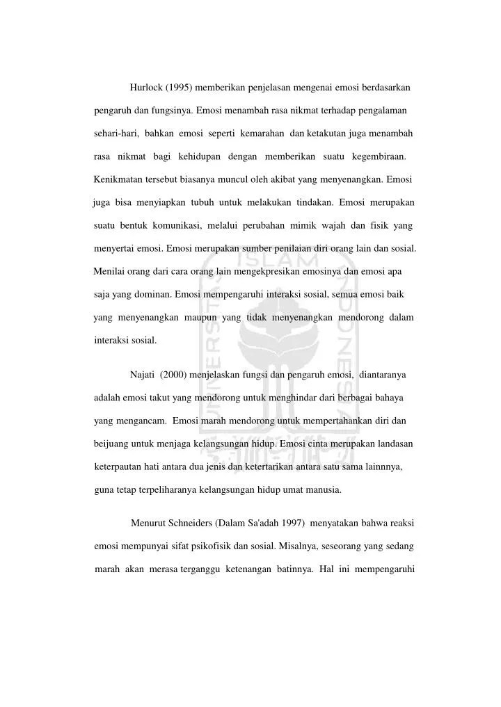 PPT Hurlock (1995) memberikan penjelasan mengenai emosi berdasarkan