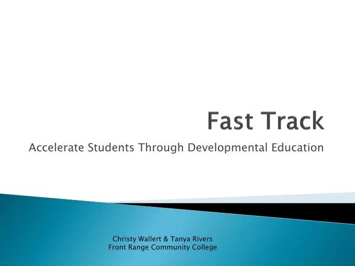 PPT Fast Track PowerPoint Presentation, free download ID4120585