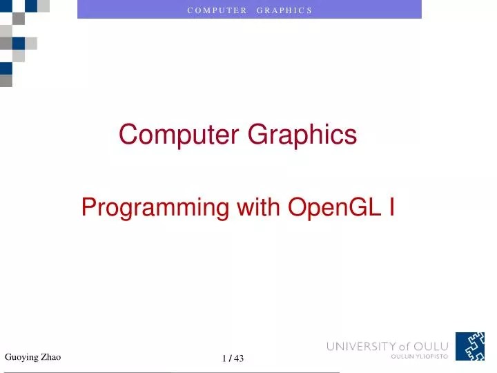 PPT Computer Graphics Programming with OpenGL I PowerPoint