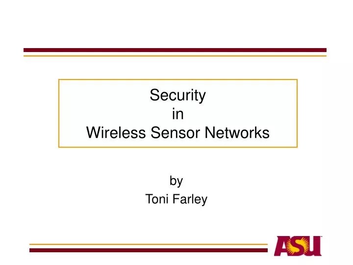 PPT Security in Wireless Sensor Networks PowerPoint Presentation